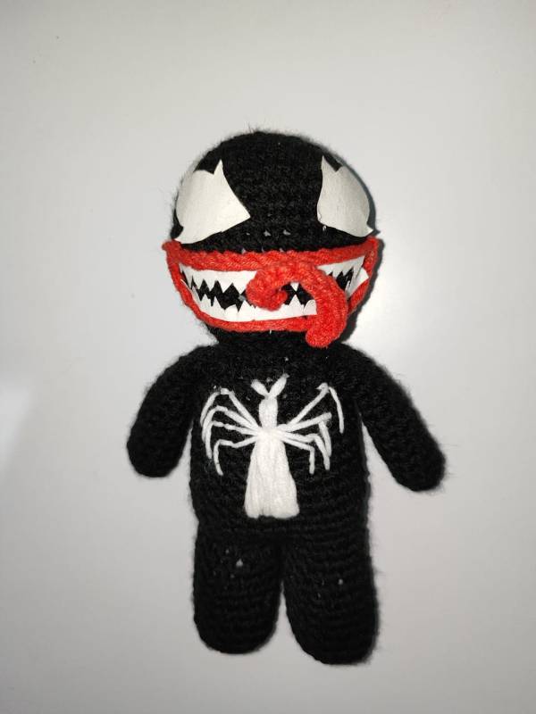Venom Crochet Doll