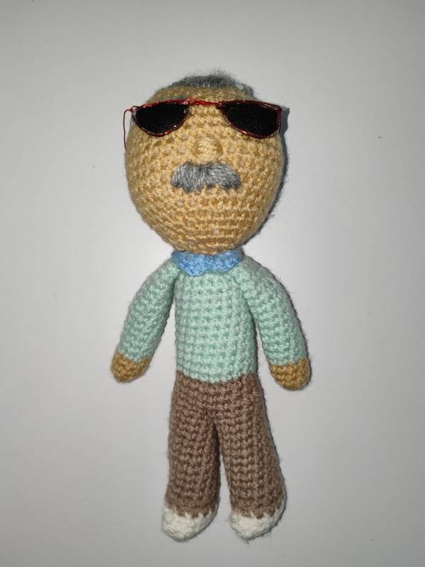 Stan Lee Crochet Doll